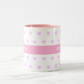Best Mama Hearts on White Zweifarbige Tasse (Mittel)