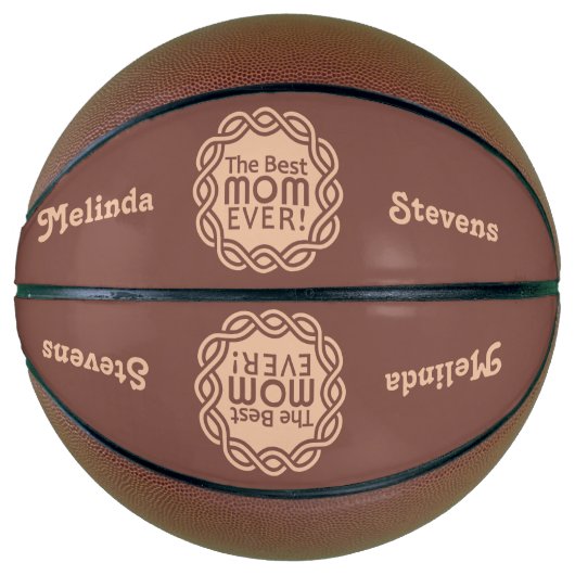 BEST MAMA individuelle Name & Farbbasketball Basketball (Vorderseite)