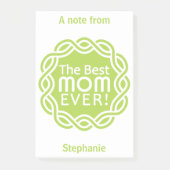 BEST MAMA individuelle Name & Farbe PostIt Notizen (Vorderseite)