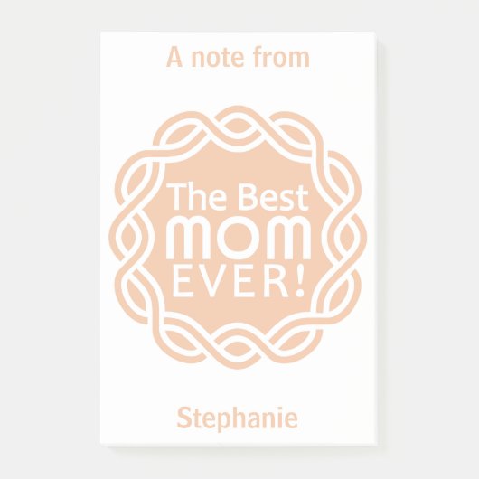 BEST MAMA individuelle Name & Farbe PostIt Notizen (Vorderseite)