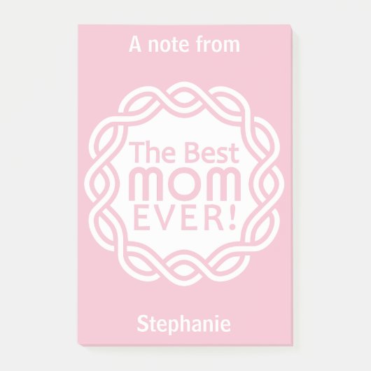BEST MAMA individuelle Name & Farbe PostIt Notizen (Vorderseite)