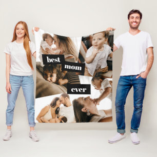 Best Mama je Family Collage Fleece Foto Schuppen