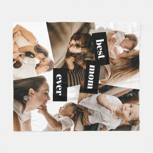Best Mama je Family Collage Fleece Foto Schuppen (Vorderseite (Horizontal))