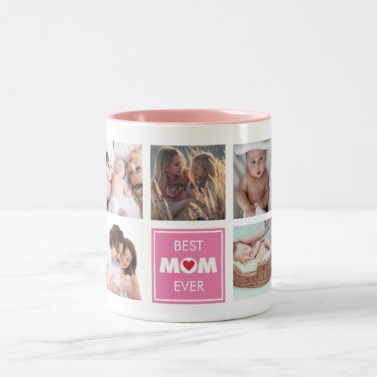 BEST MAMA je kundenspezifisches Foto Personalisier Zweifarbige Tasse (Mittel)