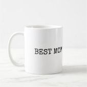 BEST MAMA JE Pink Daisy Blume Mütter Tag Kaffeetasse (Links)
