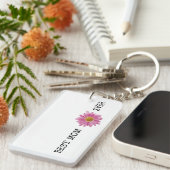 BEST MAMA JE Pink Yellow Daisy Fun Schlüsselanhänger (Vorderseite rechts)