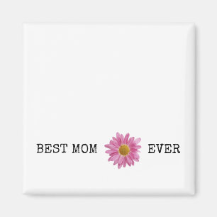 BEST MAMA JE Pink Yellow Daisy Kid Liebe Magnet