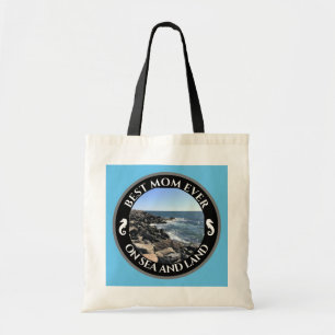 Best Mama jemals Blue Atlantic Ocean Rocky Seashor Tragetasche