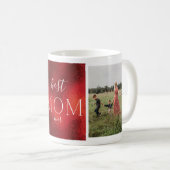 Best Mama jemals RED Christmas Foil Custom Foto Kaffeetasse (VorderseiteRechts)