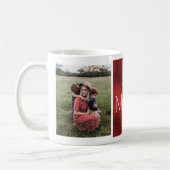 Best Mama jemals RED Christmas Foil Custom Foto Kaffeetasse (Links)