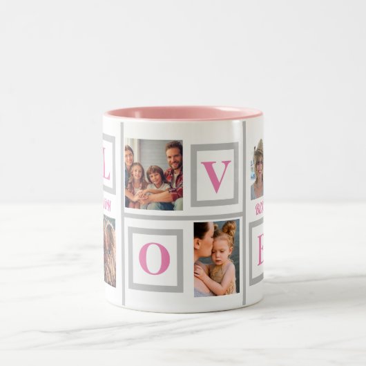 Best Mama LIEBE Custom Foto Kaffee Zweifarbige Tasse (Mittel)