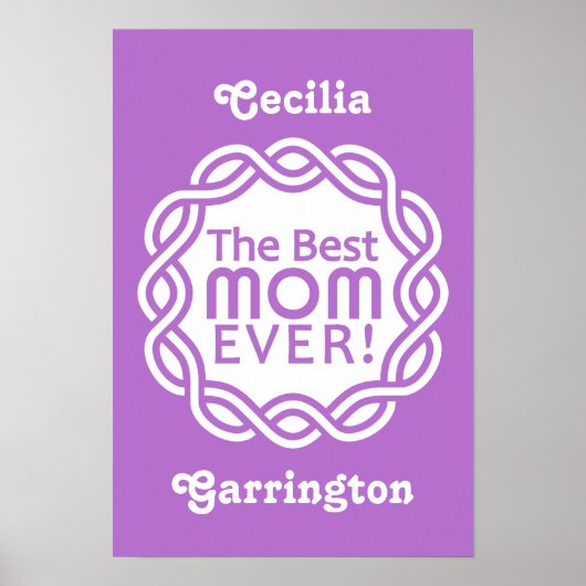 BEST-MAMA-Monogramm-Poster Poster (Vorne)