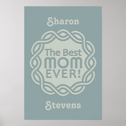 BEST-MAMA-Monogramm-Poster Poster (Vorne)