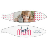 Best Mama Pink Heart Family Foto Muttertag Basketball (Panele)