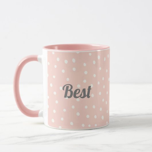 Best Mama Polka dots Pink Tasse (Links)