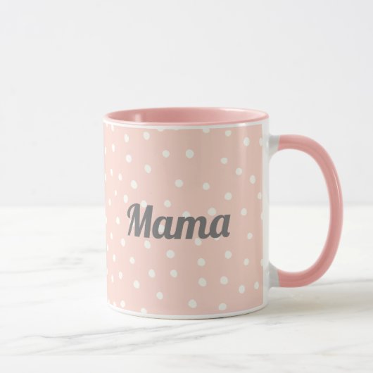 Best Mama Polka dots Pink Tasse (Rechts)