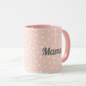 Best Mama Polka dots Pink Tasse (VorderseiteRechts)