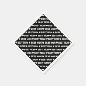 Best Mama White on Black Paper Napkin Serviette (Ecke)