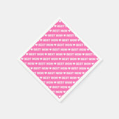 Best Mama White on Pink Paper Napkin Serviette (Ecke)