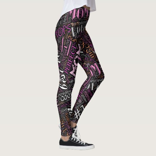 Best Mama Word Cloud ID262 Leggings (Rechts)