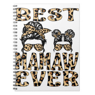 Best Mamaw jemals Leopard Kariert Mother's Day T - Notizblock