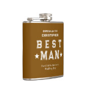 Best Man Appreciation Gift Brown Flachmann (Rechts)