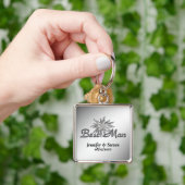 Best Man Black and White Custom Keychains Schlüsselanhänger (Hand)