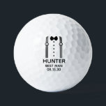 Best Man Black Bow Tie With Suspenders Golfball<br><div class="desc">These golf balls are a great favor for the Best Man in your wedding. If all your wedding party will be wearing suits this design with suspenders and a bow tie in black would be perfect. Casual yet formal. They will love that they are practical and usable. They'd be great...</div>