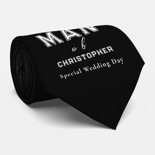 Best Man Black Krawatte (Gerollt)