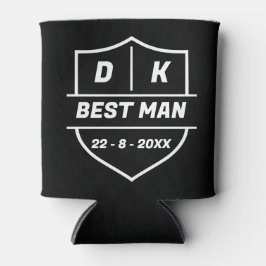 Best Man Custom Initials and Date Wedding  Dosenkühler