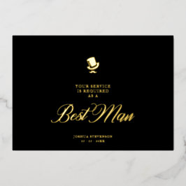 Best Man Funny Wedding Minimalist Proposal Card Folieneinladung