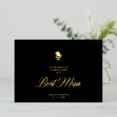 Best Man Funny Wedding Minimalist Proposal Card Folieneinladung (Stehend vorne)