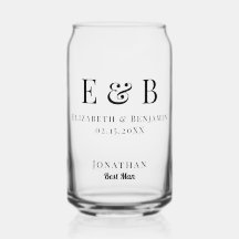 Best Man Gift Monogram Wedding Minimalist