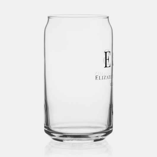 Best Man Gift Monogram Wedding Minimalist Dosenglas (Rechts)