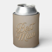 Best Man Gold Script Can Cooler Dosenkühler (Kanne Vorderseite)