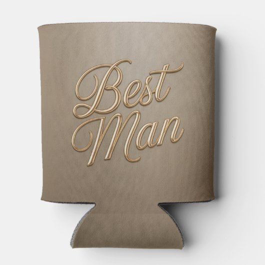 Best Man Gold Script Can Cooler Dosenkühler (Rückseite)