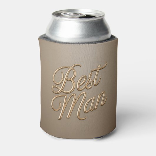 Best Man Gold Script Can Cooler Dosenkühler (Kanne Rückseite)