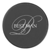 Best Man Monogram Eishockey Puck (Vorderseite)