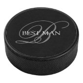 Best Man Monogram Eishockey Puck (3/4)