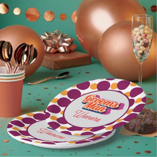 Best Man | Script Style Custom Wedding Pappteller (Multi)