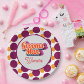 Best Man | Script Style Custom Wedding Pappteller (Party)