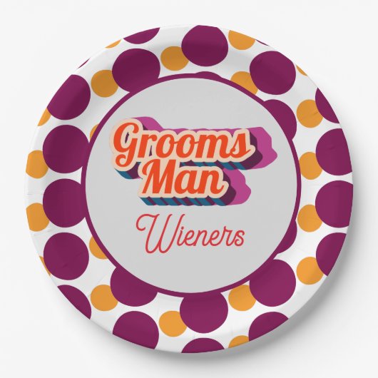 Best Man | Script Style Custom Wedding Pappteller (Vorderseite)