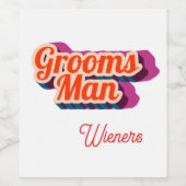 Best Man | Script Style Custom Wedding Weinetikett (Einzelnes Label)