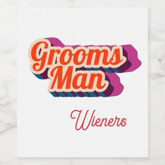 Best Man | Script Style Custom Wedding Weinetikett (Einzelnes Label)