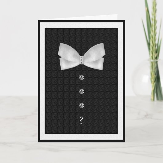 Best Man Wedding Black Bow Tie Invitation Einladung (Vorderseite)