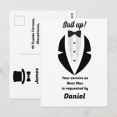 Best Man Wedding Proposal  Postkarte (Vorne/Hinten)