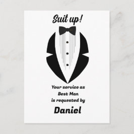 Best Man Wedding Proposal  Postkarte