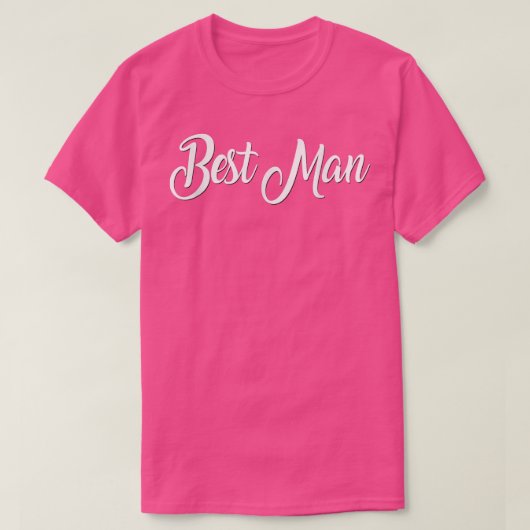 Best ManWhite Wedding Bride Groom Bachelor Party T-Shirt (Design vorne)