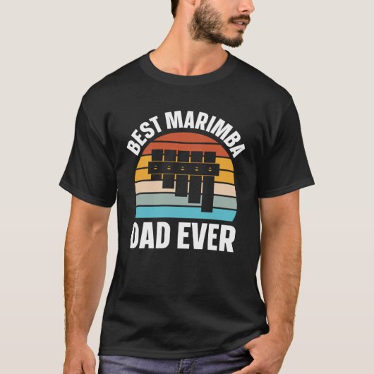 Best Marimba Dad Instrument Musician Retro T-Shirt (Vorderseite)