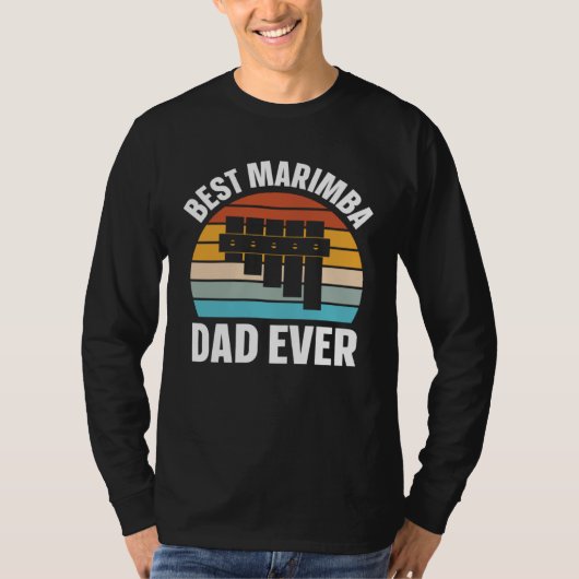 Best Marimba Dad Instrument Musician Retro T-Shirt (Vorderseite)